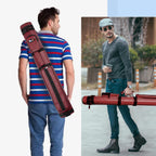 Gse 2X2 Deluxe Hard Billiard Pool Cue Stick Carrying Case, Billiard Cue Case, Billiards Accessories (Oval - Burgundy)