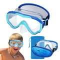 RUIGAO Kids Goggles Age 6-14, Diving Mask Neoprene Strap,Pool Goggles with Nose Cover / Anti Fog for Boys