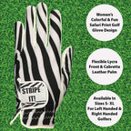 Giggle Golf Women 'S Golf Glove (Small, Worn On Right Hand, Zebra)