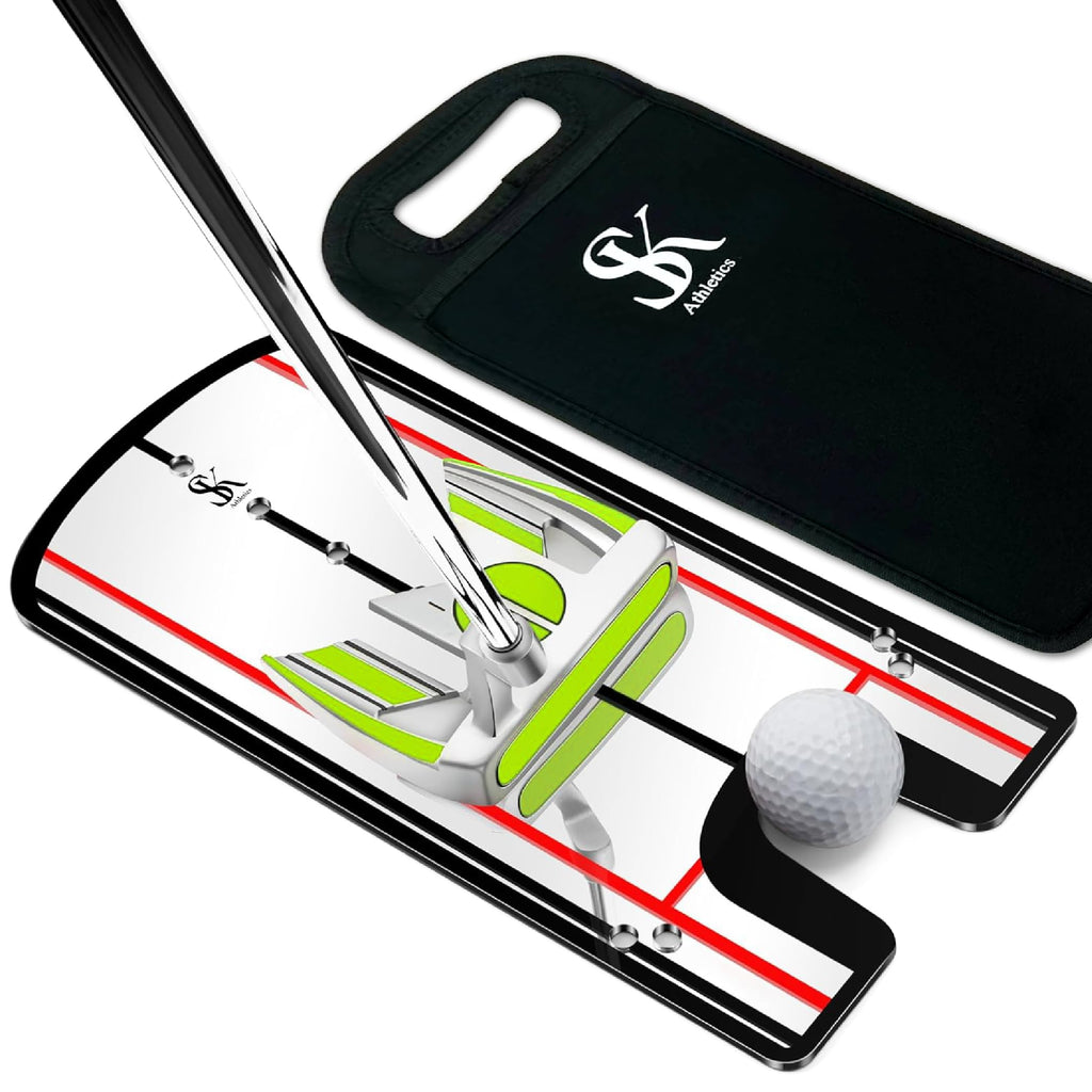 Golf Putting Mirror W/Upgraded Carry Bag  Golf Swing Trainer For Enhanced Putting Practice  Golf Trainer Putting Aid To Use W/Go