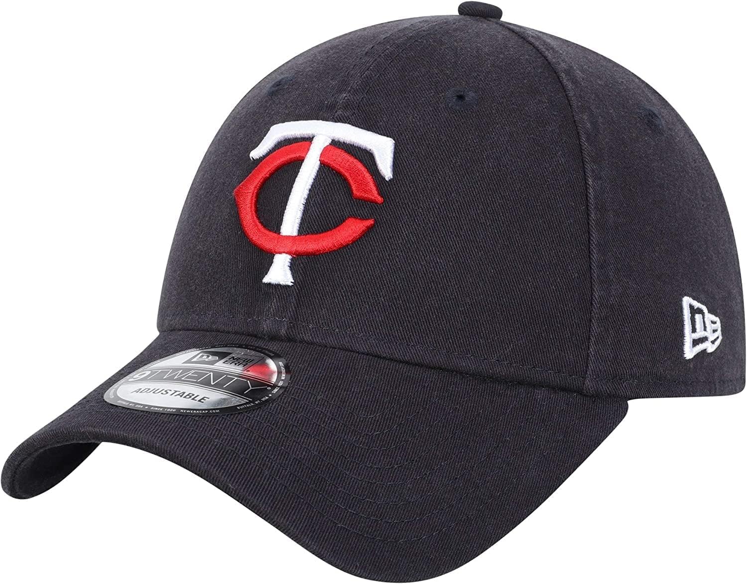 New Era Mlb Core Classic 9Twenty Home Team Color Adjustable Hat Cap One Size Fits All (Us, Alpha, One Size, Minnesota Twins Navy