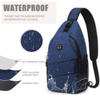 Pritent Crossbody Bags for Women Men Trendy Sling Bag Bakpack Casual Chest Bag with Convertible Shoulder Strap Travel Cross Body