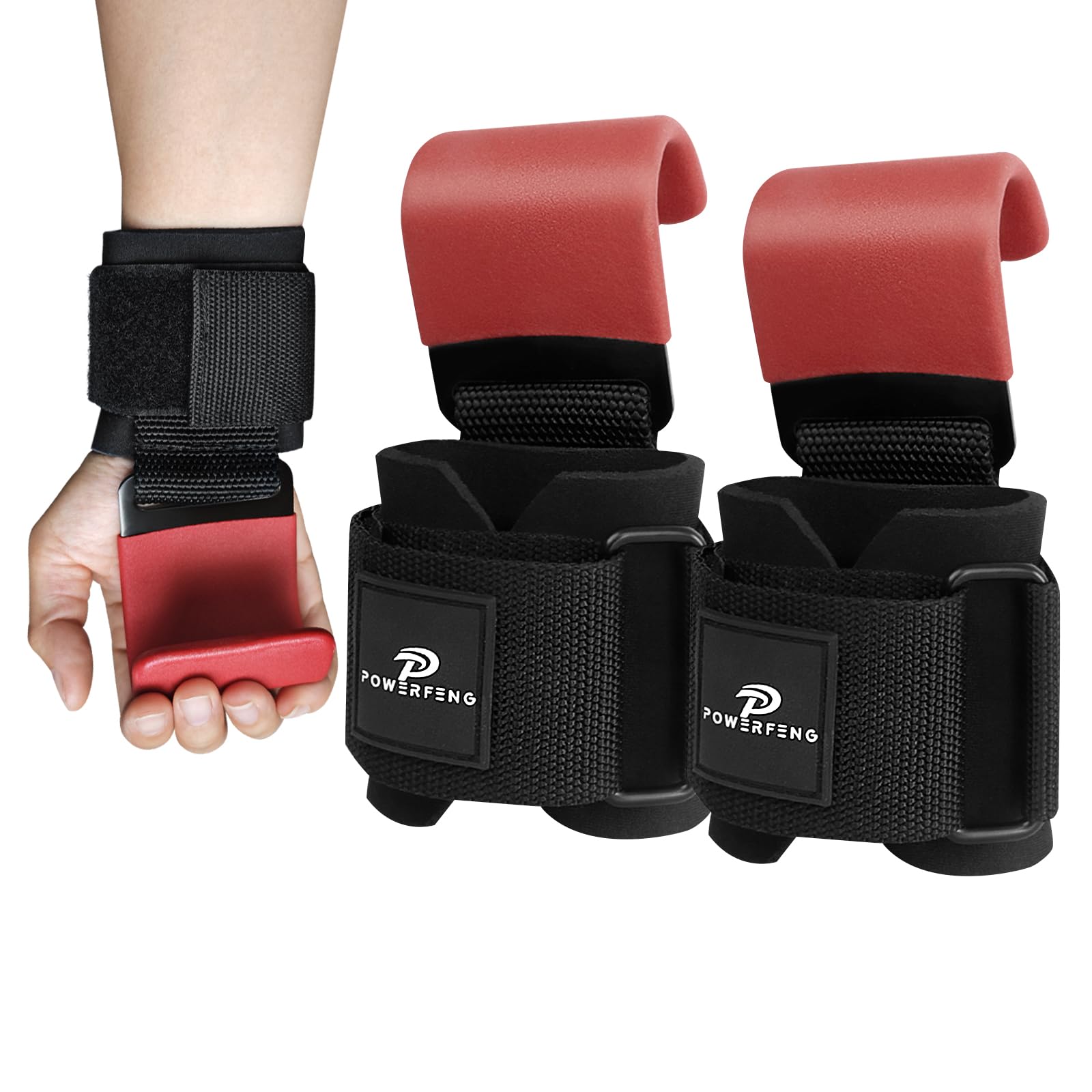 Lifting Hooks For Weight Lifting: Weightlifting Hooks Wrist Straps Hand Grip Support For Deadlift Weightlifting Gym Gloves For M