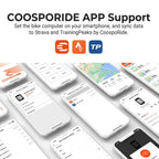 Coospo Bike Computer Wireless Gps,Bike Speedometer Auto Backlight,Bluetooth4.0 Ant Cycling Gps Computer,Bicycle Computer Bc200 W