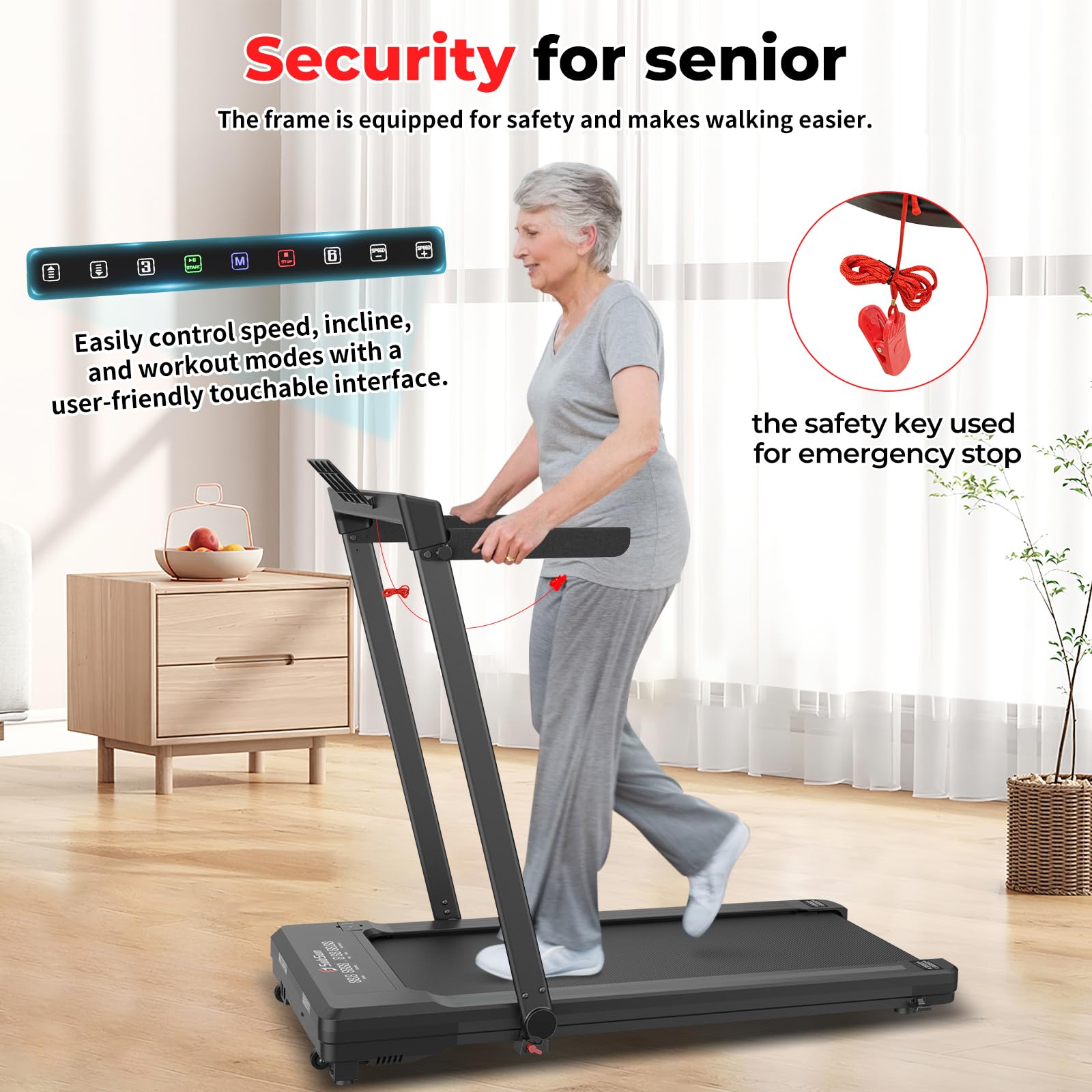 Subsun Pad Treadmill With 9% Incline, 3 In 1 Folding Treadmill For Home/Office With Handle Bar, 2.5Hp Under Desk Treadmills Port
