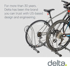 Single Bike Stand Floor by Delta Cycle (2-Pack) - Tool-Free Adjustable Bike Racks for Mountain, Fat Tire, Road Bikes, Freestandi