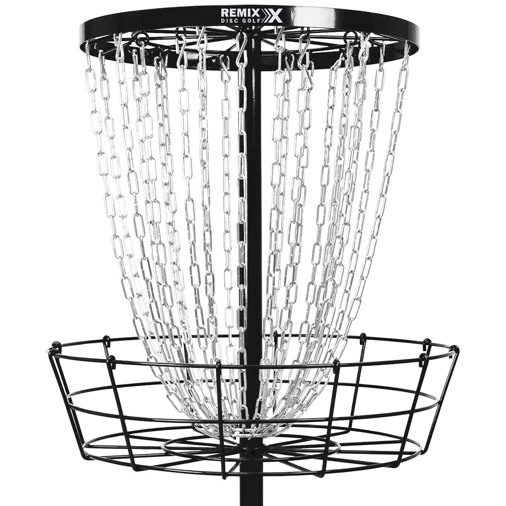 Remix Deluxe Practice Basket For Disc Golf - Black
