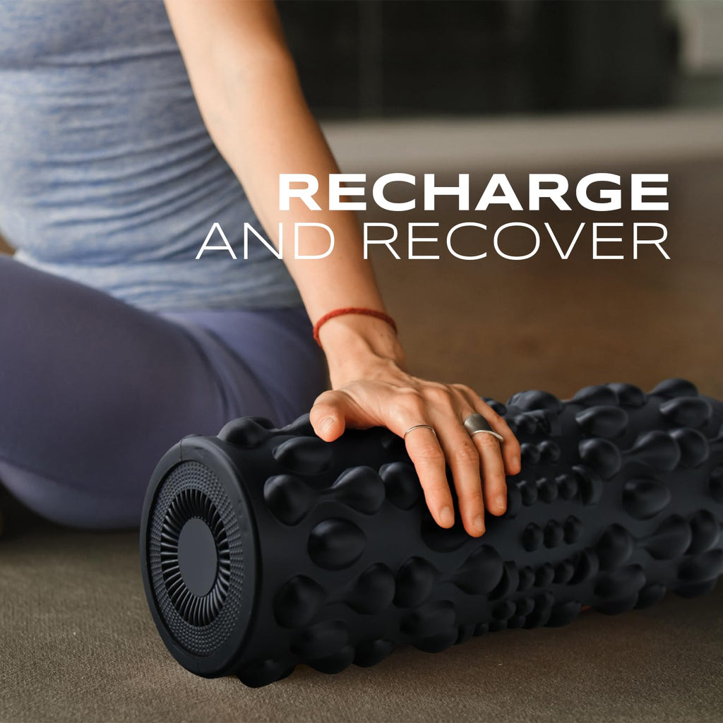 PURSONIC Vibrating Foam Roller - Deep Tissue Massage for Muscle Recovery - 5 Intensity Levels, USB Rechargeable, Durable & Light