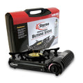 Sterno Portable Butane Stove - Single Burner Stove for Catering or Outdoor Cooking, Black with Travel Case - 9000 BTU