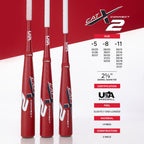 Marucci CATX2 Connect Baseball Bat, 2 5/8 Barrel, -5, -8, -11 Drop, USA, End-Loaded