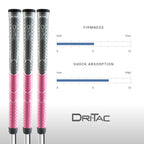 Winn Grips Dri-Tac 13 Piece Ladies/Men'S Undersize (-1/32'') Dark Gray/Pink Golf Grip Bundle