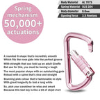Freskaro 3Inch Locking Carabiner Clips With A Twist Auto Lock, Heavy Duty Rated 2698Lbs, Lightweight & Rustproof 7075 Aluminum,