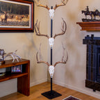 Skull Hooker Trophy Tree European Trophy Mount - Hang Up To 5 Taxidermy Deer Antlers And Other Skulls For Display - Graphite Bla