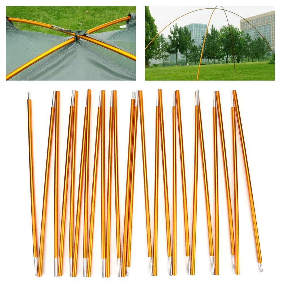 Tent Poles Replacement, Lightweight Tent Pole Repair Kit -24 Sections Aluminum Alloy Anti-Uv Windproof Waterproof Tent Poles Awn