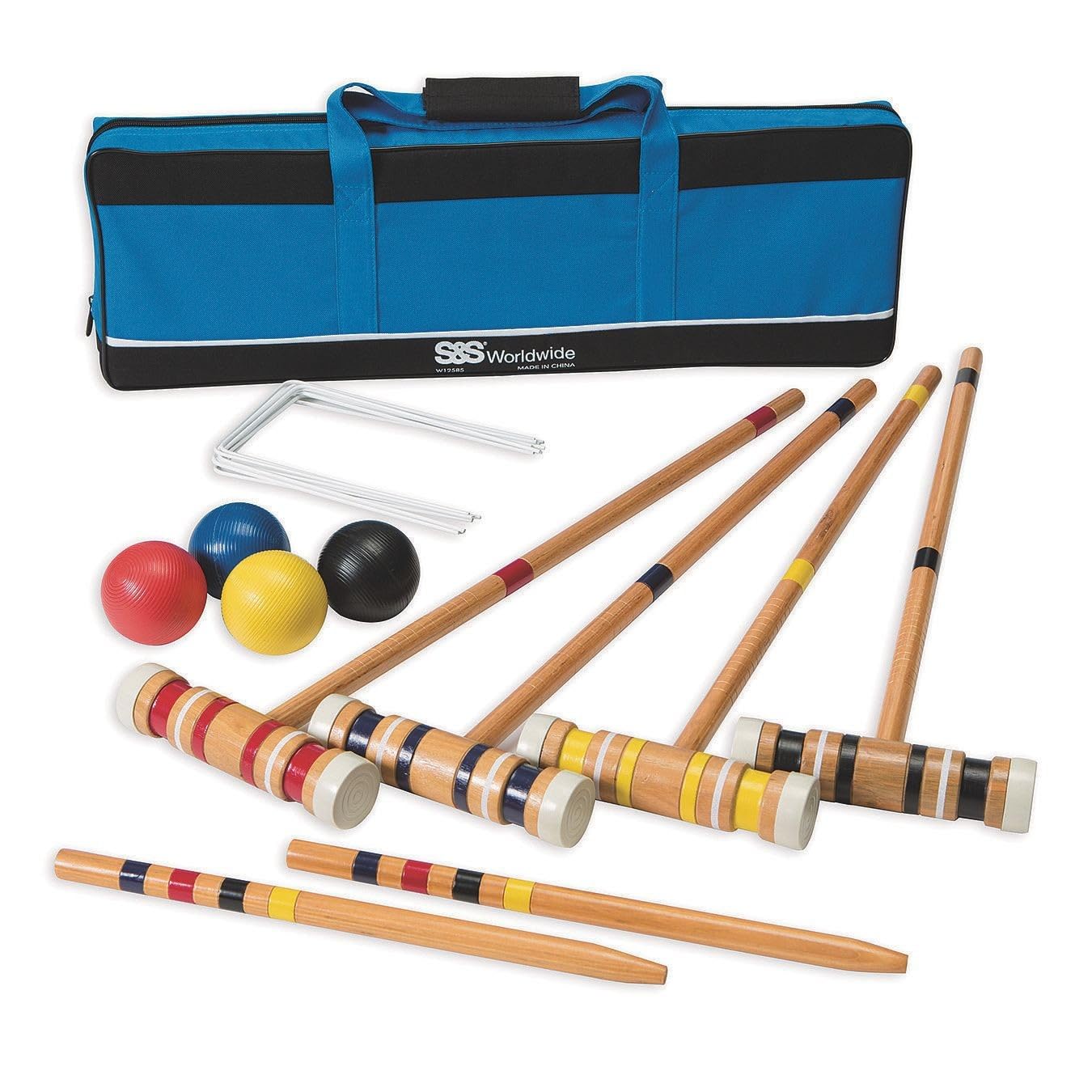 S&S Worldwide Recreational 4-Player Croquet Set