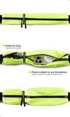 Fitgriff Running Belt For Men & Women - Secure Jogging Pouch For Phone, Keys & Essentials - For All Cell Phones (Neon Yellow, 33