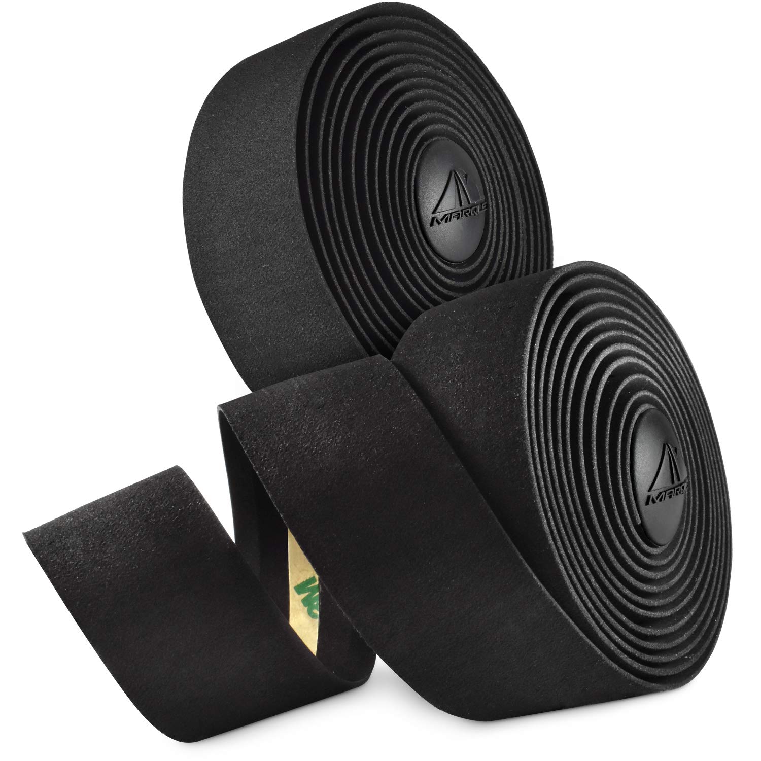 MARQUE Suede Bike Handlebar Tape - Road Cycling Bicycle Handle Bar Wrap 2PCS per Set (Black)