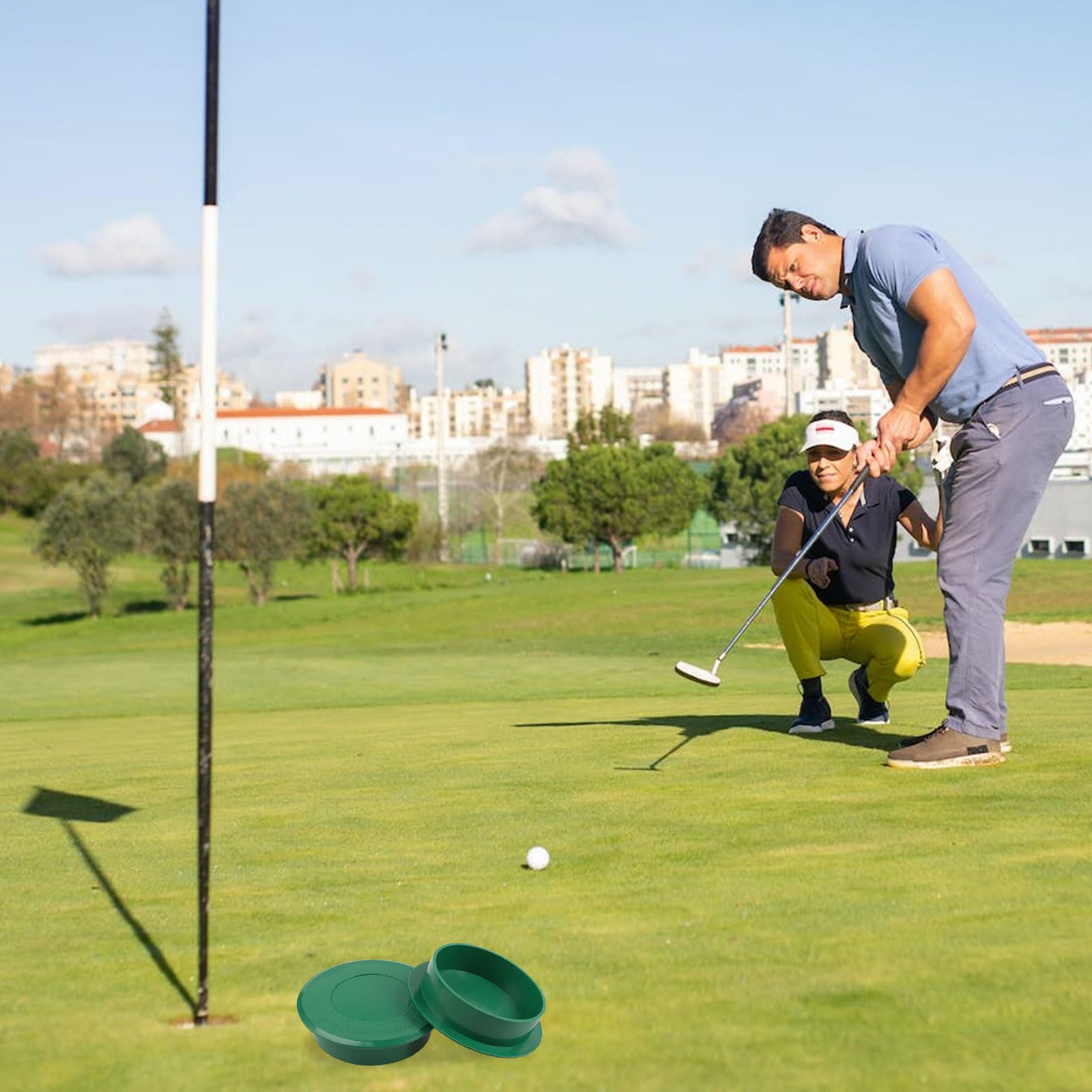 Llmsix 4Pcs Golf Cup Covers, Plastic Golf Hole Cover Golf Practice Training Aids Golf Hole Cutter Putting Green For Outdoor Spor