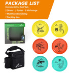 Sportneer Disc Golf Set, 6 Disc Golf Starter Set With Bag For Beginner, Include 2 Disc Golf Putter, 2 Disc Golf Mid Range, 2 Dis