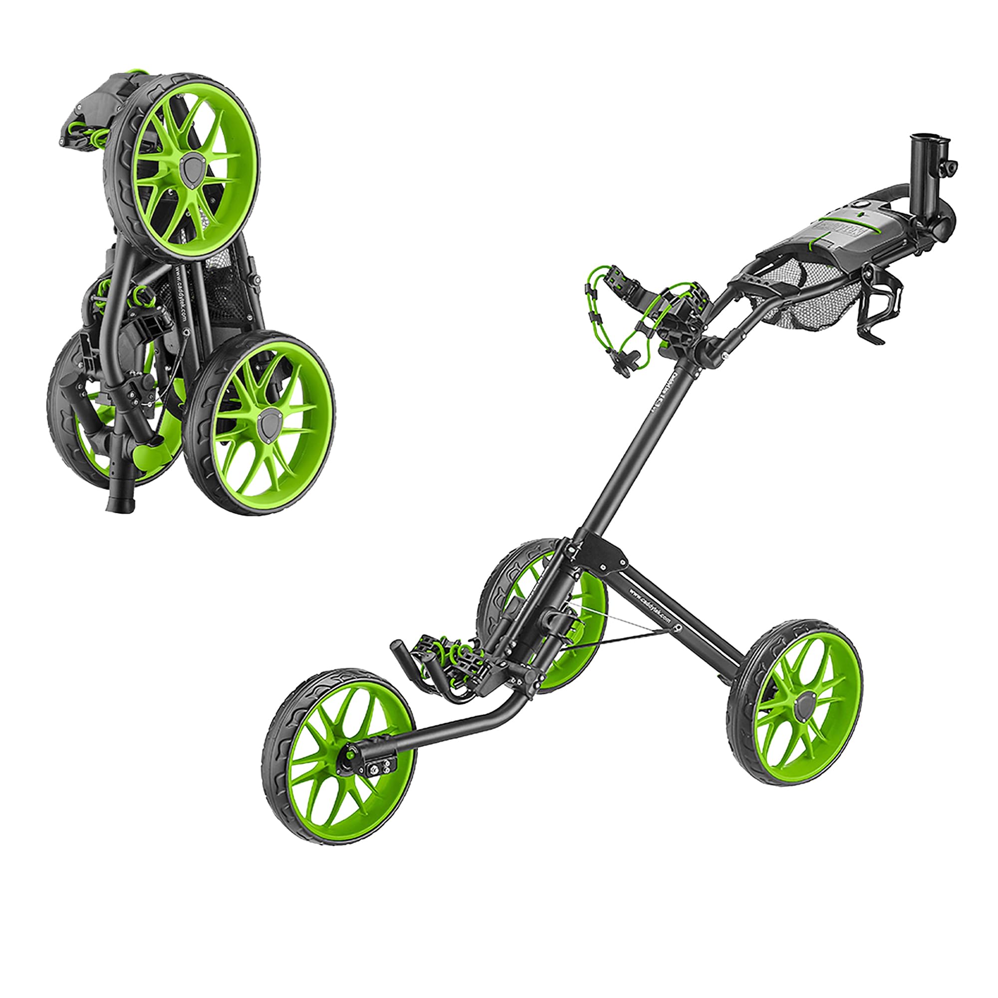 Caddytek CaddyLite 15.3 V2 Golf Push Cart - Lightweight Foldable Aluminum Cart with EVA Wheels, Foot Brake, Adjustable Handle, U
