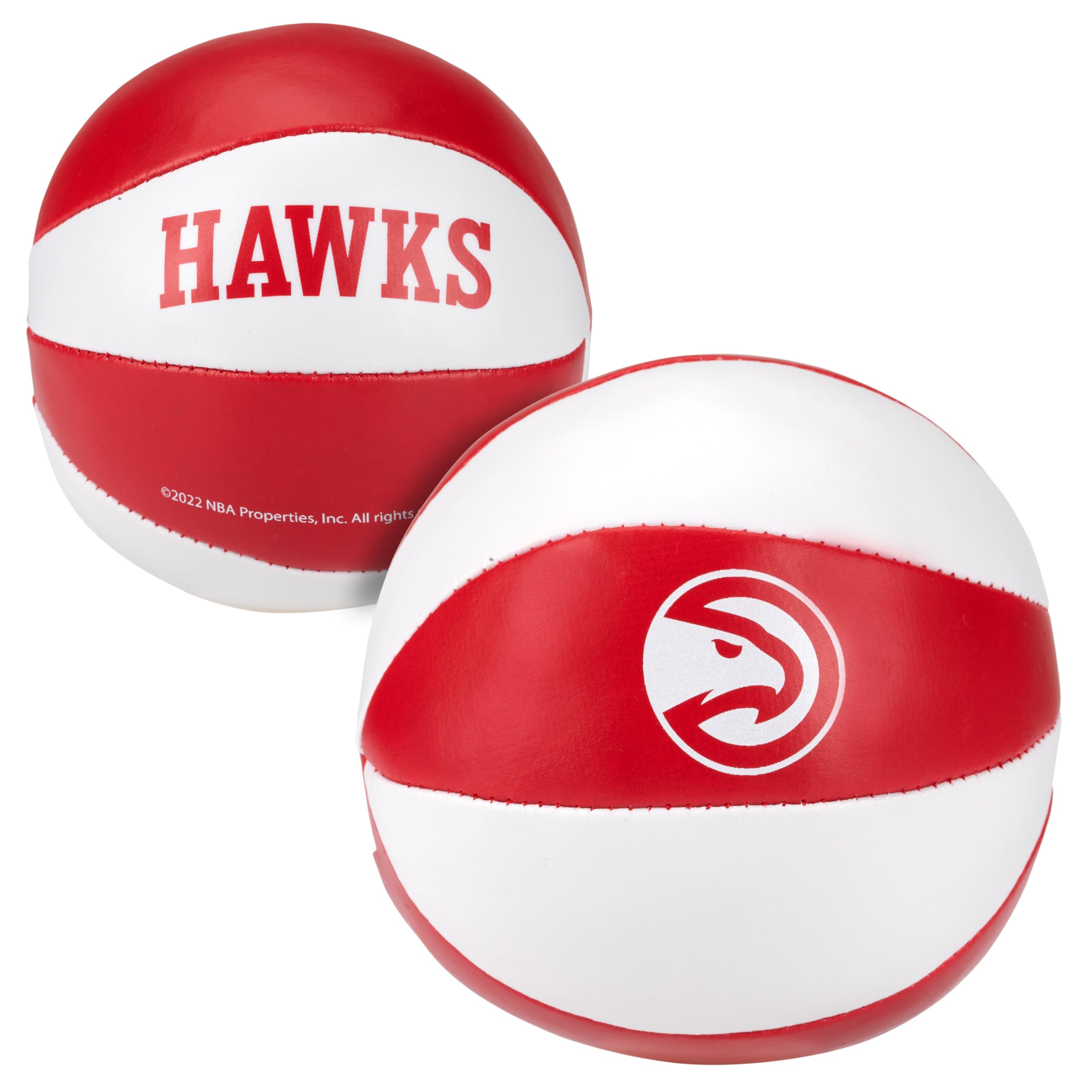 Franklin Sports Nba Atlanta Hawks Toy Basketballs - 2 Pack Of Kids Soft Mini Basketballs For Over The Door + Indoor Hoops - Nba