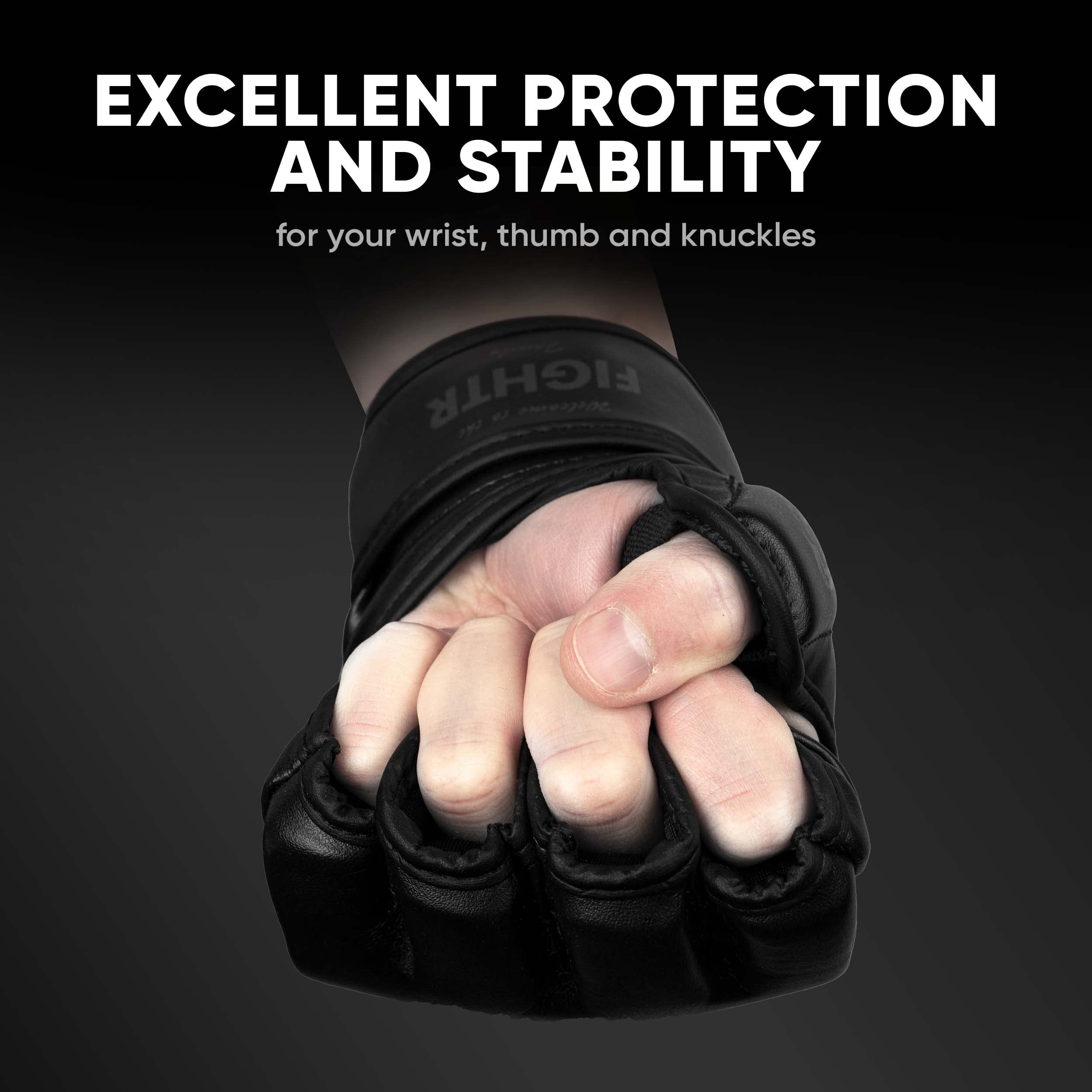 Fightra Pro Mma Gloves For Grappling Sparring Training, Kickboxing Martial Arts Muay Thai Punching Bag Mitt Training Boxing For