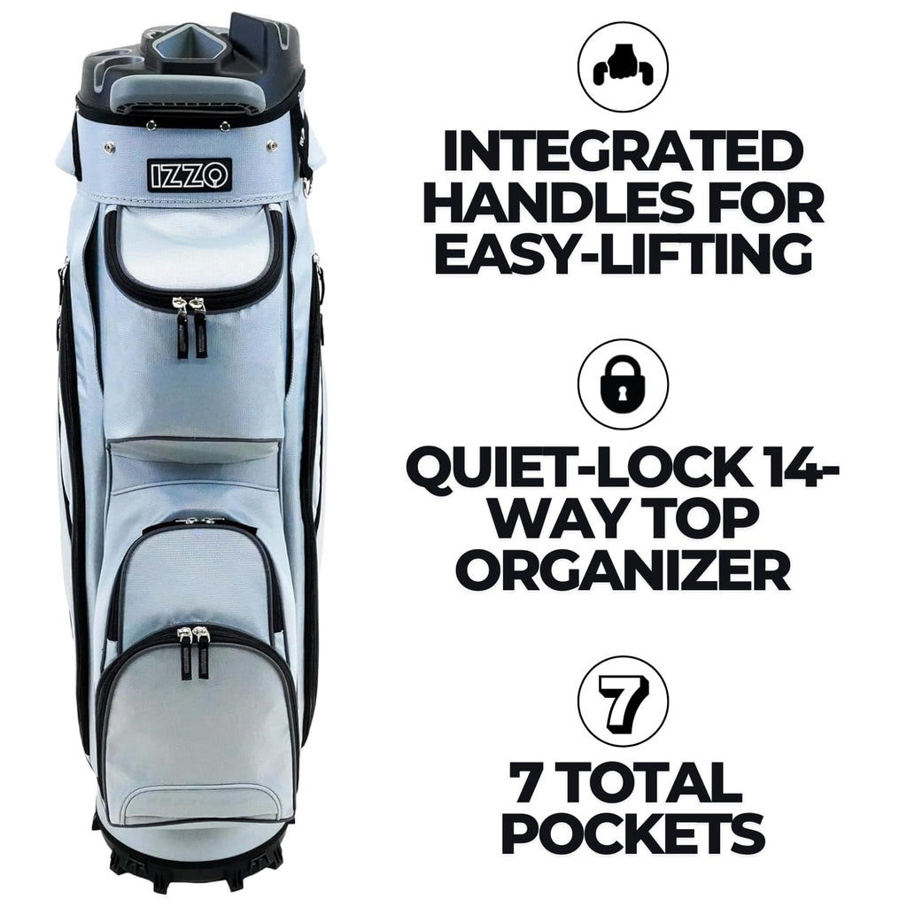 Izzo Golf Vault Golf Cart Bag - Grey