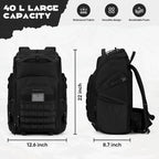 Maelstrom Tactical Backpack For Men, 40L Military Backpack,Water Resistant Assault Pack For Women, 3-Day Bug Out Bag For Hiking,