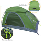 Ayamaya 1 Person Tent For Backpacking - Lightweight Single Person Hiking Tent With Skylight & Waterproof Rainfly & Ground Vents,