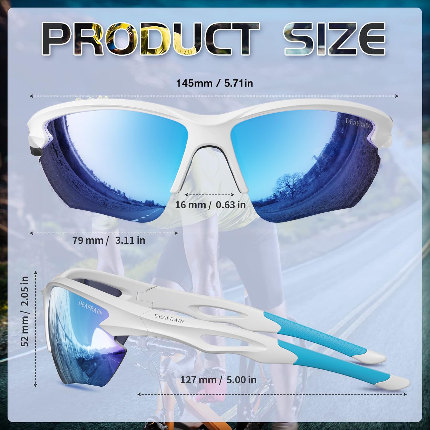 Deafrain Sports Sunglasses Polarized For Women Men Cycling Running Fishing Baseball Glasses Uv400 Protection