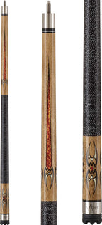 Viper By Gld Products Sinister 58'' 2-Piece Billiard/Pool Cue, Natural Ash With Amber/Black Points, 18 Ounce,50-1252-18