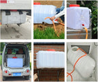 20 Gallon Portable Water Tank With Spigot&Hose, Water Storage Container For Camping, Rv, Truck, Emergency Preparedness(Thickenin