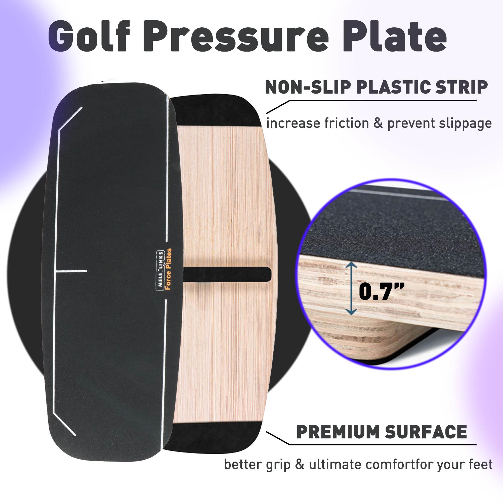 Golf Pressure Plate, Golf Training Aid For Indoor Practice, Weight Shift Balance Board - Golf Swing Trainer & Golf Speed Trainer