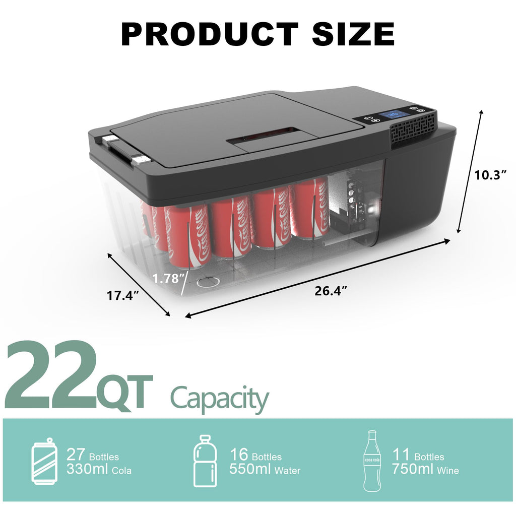 Chery Industrial.Com Car Refrigerator 12 Volt Tesla Fridge Model 3 Portable Car Freezer App Control -4?-50? For Travel Camping R