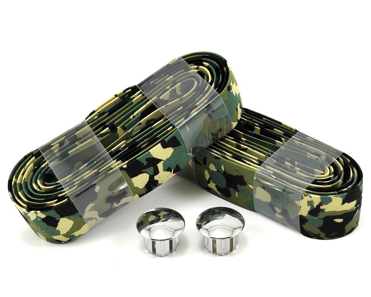 Serfas Cork Bar Tape, Camo/Green