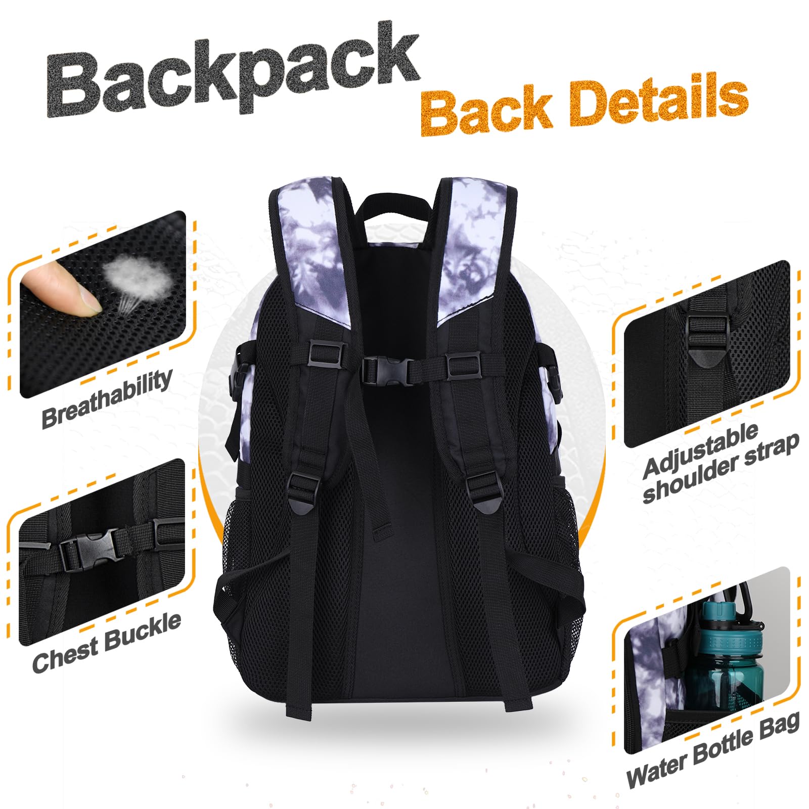 Goloni Soccer Backpack,Basketball bag with Ball Compartment & Shoe Compartment,Backpack for Soccer, Football, Volleyball, Swim,