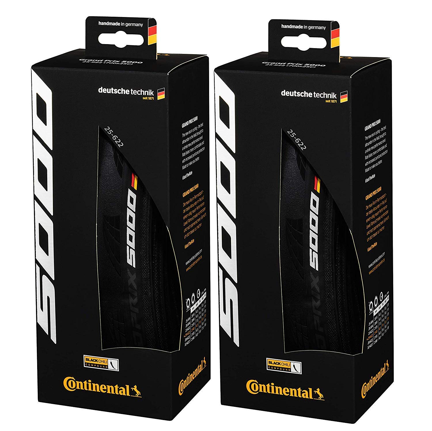 Continental Grand Prix 5000 Performance Bike Tire, Set Of 2 (700X23)