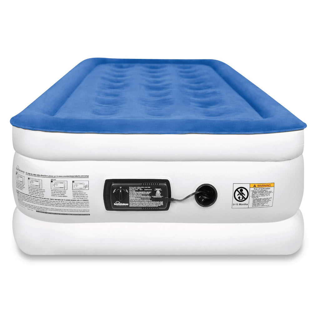 Soundasleep Dream Series Air Mattress With Comfortcoil Technology & Internal Built In High Capacity Pump - Twin Xl Size
