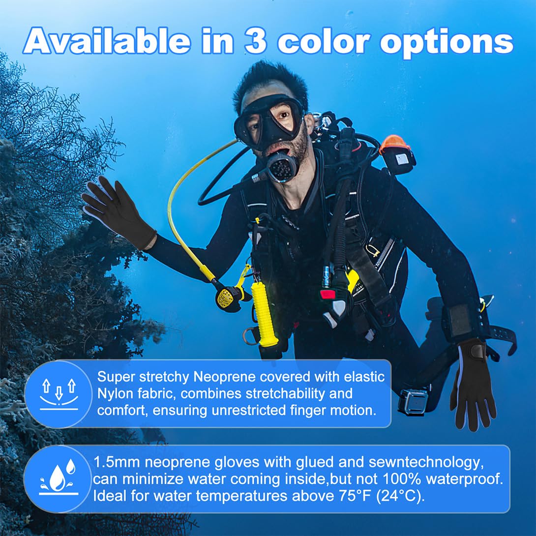 Micosuza Neoprene 15Mm Five Finger Dive Gloves