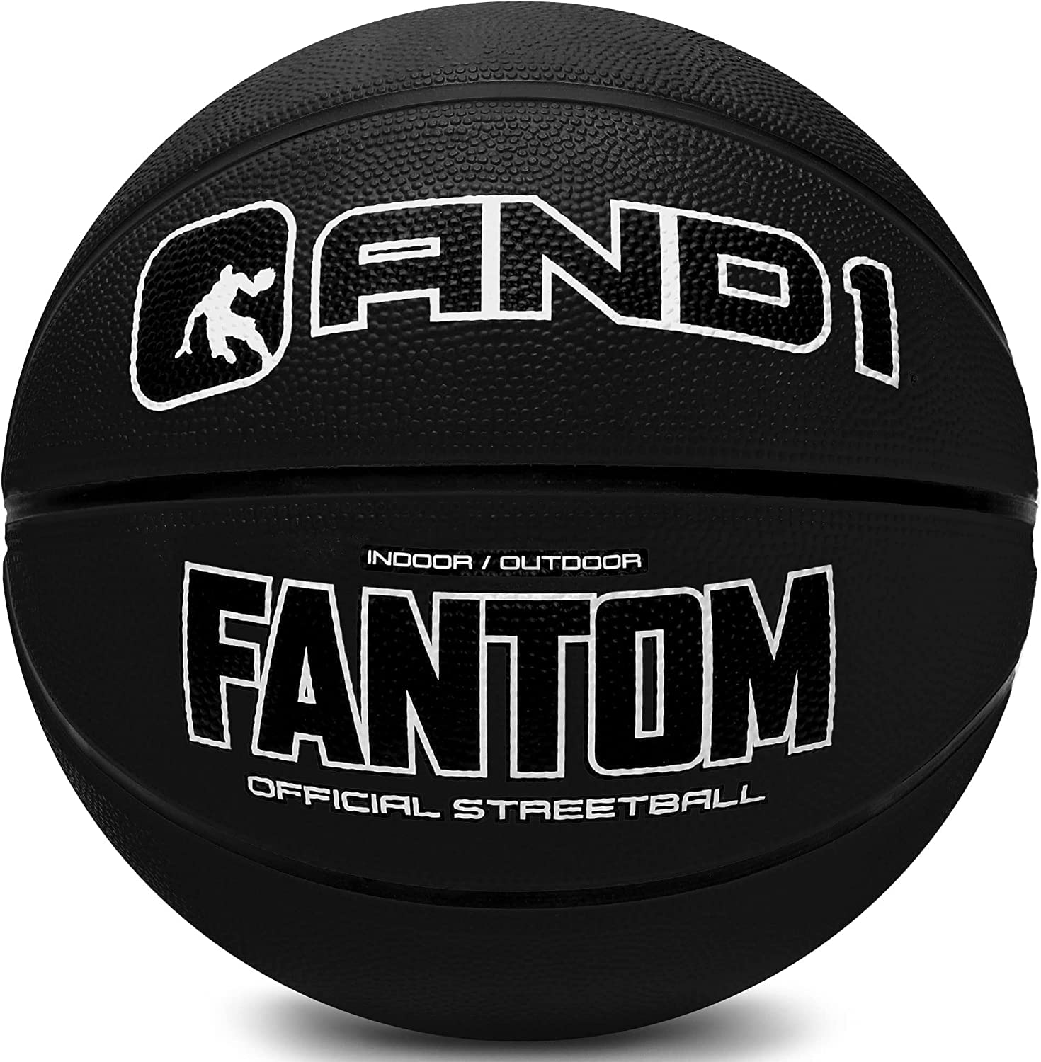 And1 Fantom Rubber Basketball - Official Size Streetball, Made For Indoor And Outdoor Games - Sold Deflated (Pump Not Included),