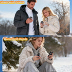 Hand Warmers Rechargeable - Electric Hand Warmers 2 Pack With Led Battery & Temp Display, Ai 4 Levels Heating Portable Electroni