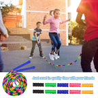Coolrunner 16 Ft Long Jump Rope(2 Pack), Double Dutch Soft Beaded Skipping Rope For Kids Adults, Plastic Segmented Jump Rope, Lo