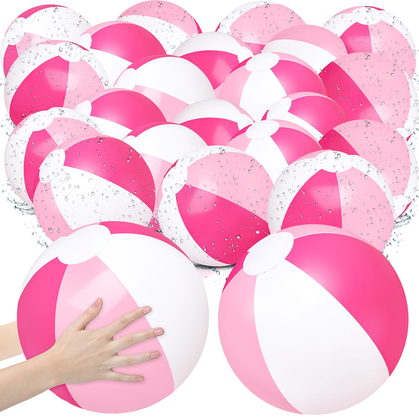 Zhanmai 60 Pack 12 Inch Inflatable Beach Balls Bulk for Party Favors for Boys and Girls Pool Beach Ball Water Game Toys Birthday