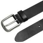 Xouxou Mens Casual Leather Jeans Belts Classic Work Business Dress Belt With Prong Buckle For Men (Full Grain Leatherblack (F316