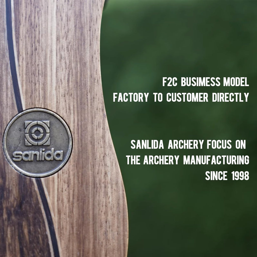 Sanlida Eagle X9 New 58    Rth Standard Hunting Recurve Bow And Arrow Set For Adults And Hunters, Wooden Takedown Recurve Bows P