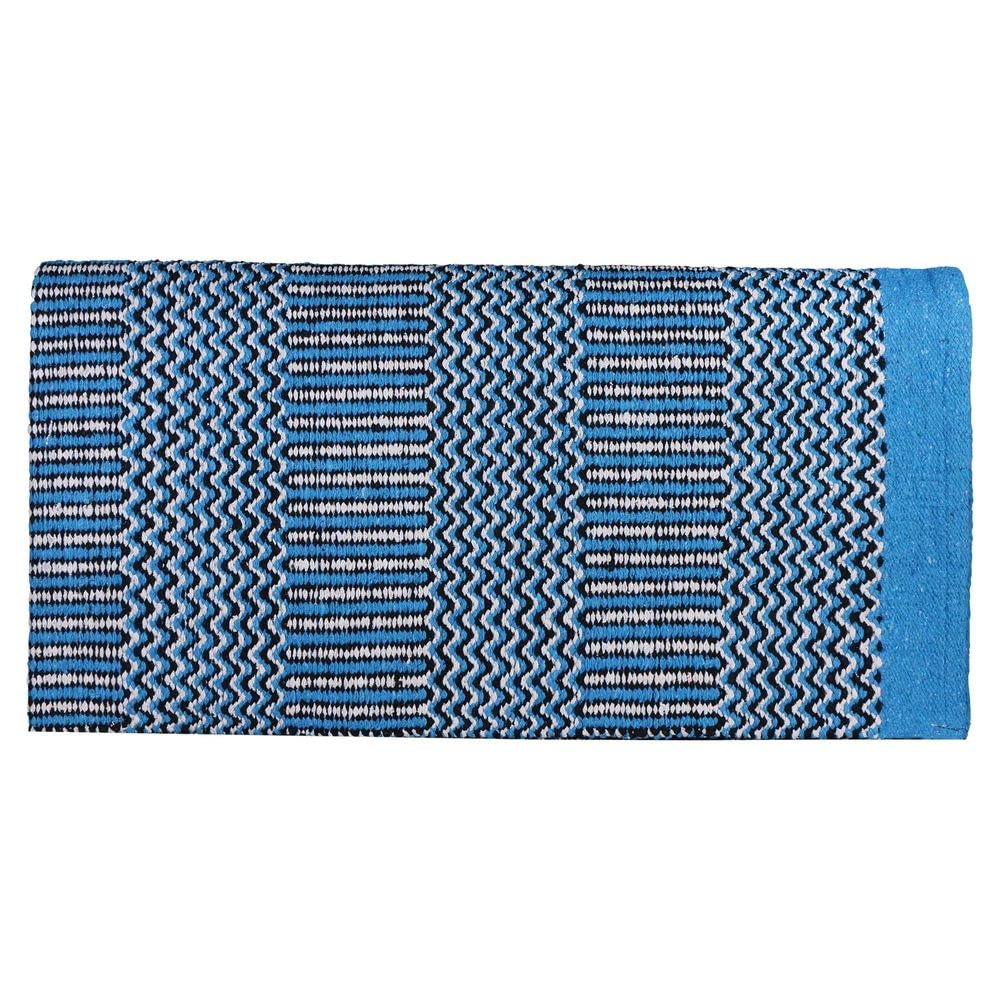 Dura-Tech Navajo Double Woven Western Saddle Blanket for Horses | Size 32 X 32 | Color Turquoise | Horse Comfort and Style | Per