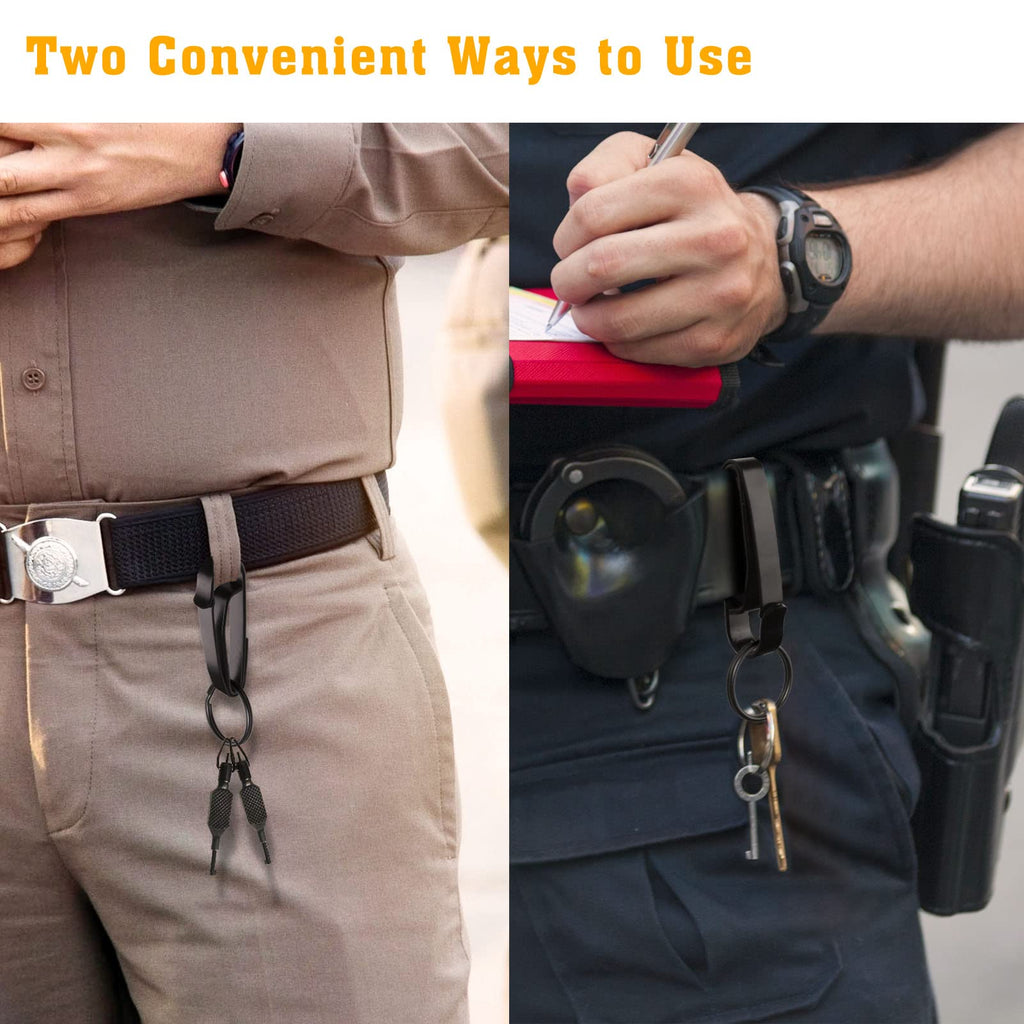Jotovo Tactical Stealth Key Ring Holder Special For Police And Fire Agencies Duty Belt, Double Side Quick Release Key Holder Wit