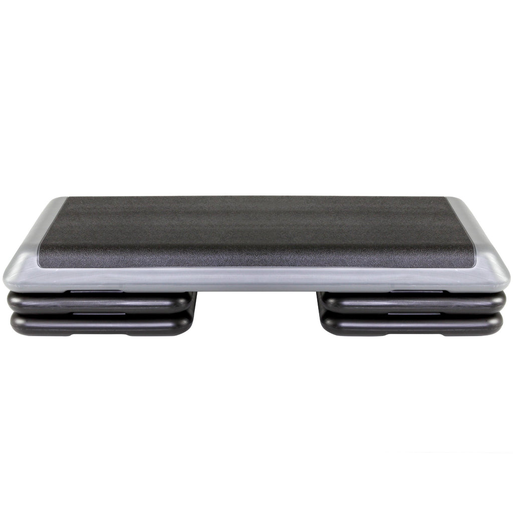 The Step (Made In Usa Original Aerobic Platform For Total Body Fitness - Health Club 4 Risers Grey