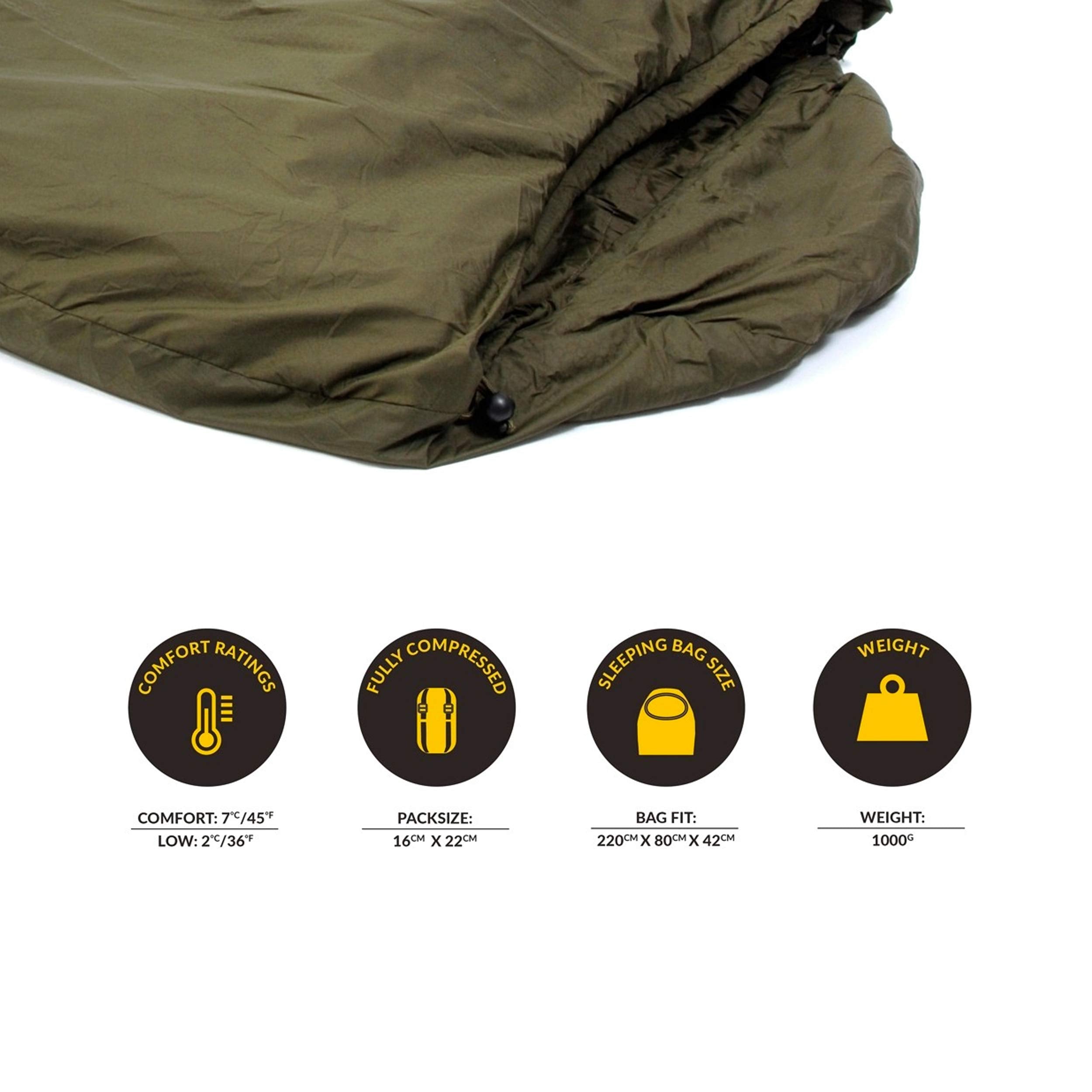 Snugpak Softie Elite 1 Sleeping Bag, 47 Degree, Expanda Panel System For Extra Space, Olive
