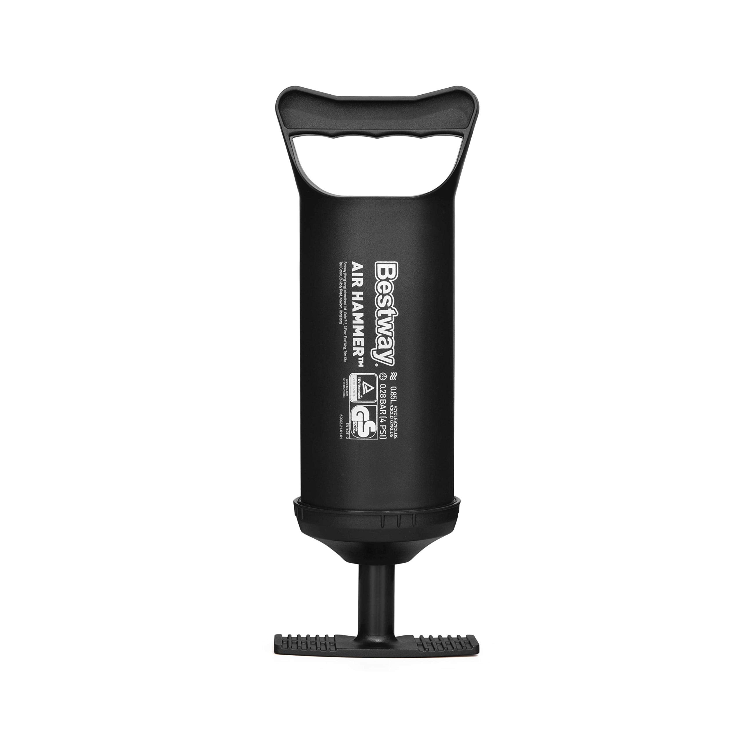 Bestway Air Hammer Inflation Air Pump For Airbeds, Paddle Boards, Kayaks And Other Inflatables, Black, 12 Inch
